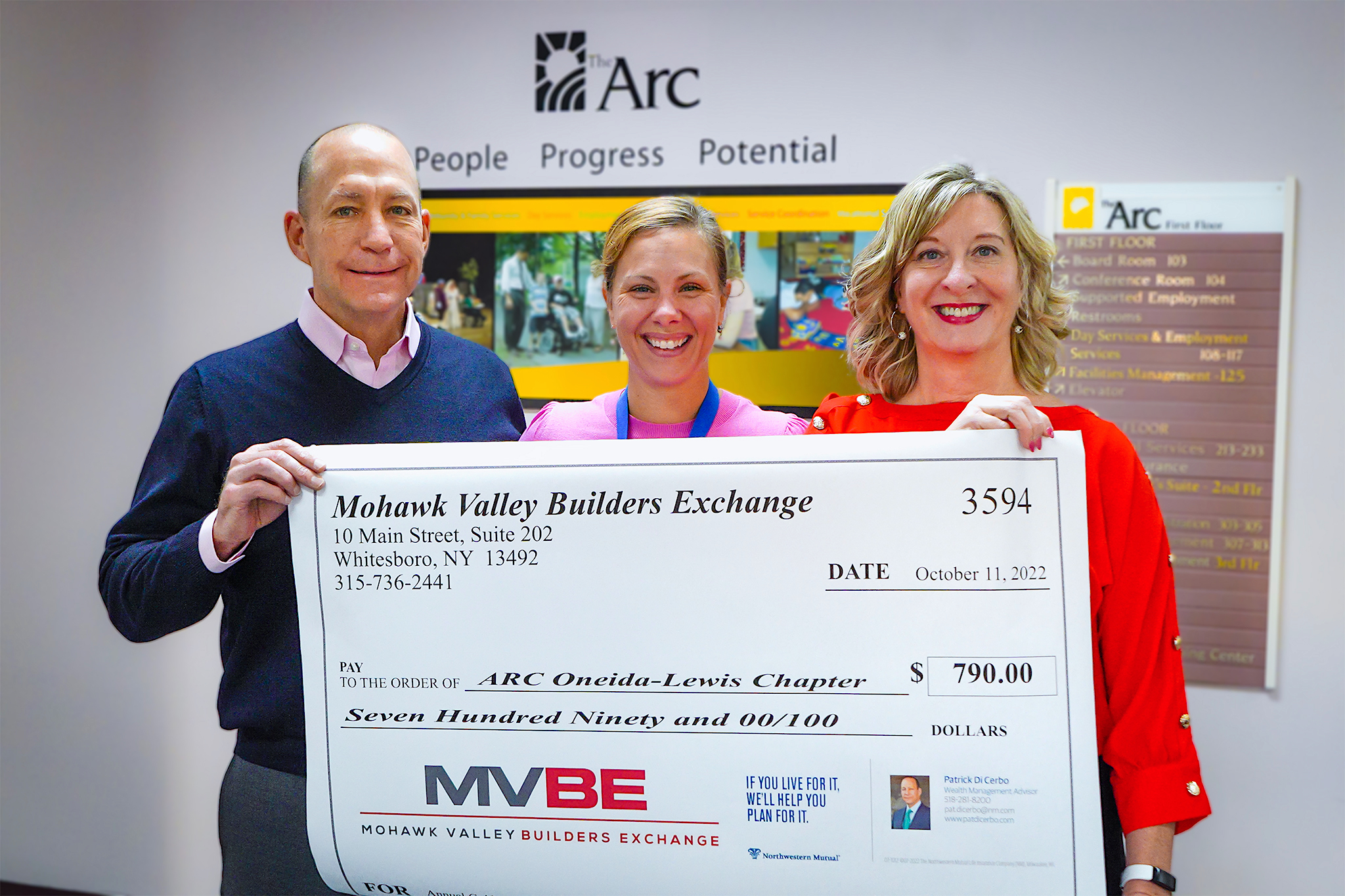 MVBE Donates to The Arc